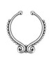 Swirl Septum Ring// Silver