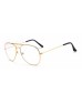 Clear Aviator Glasses // Gold