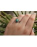 Comet Sterling Silver Ring// Turquoise 
