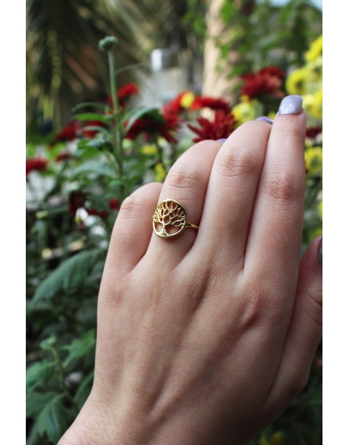 Tree Of Life Ring// Gold