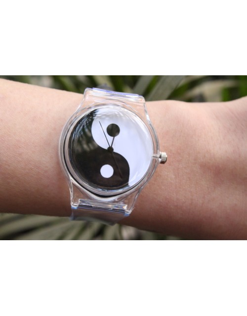 Yin- Yang Clear Watch 