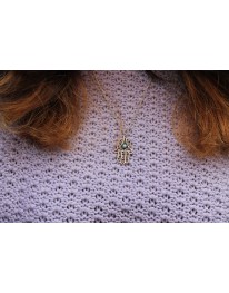 Hamsa Hand Necklace // Silver 
