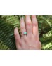 Quartz Crescent Ring Turquoise