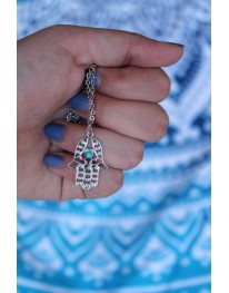 Hamsa Hand Necklace // Silver 