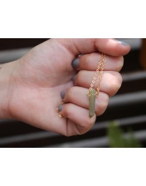 Mint Quartz Crystal Necklace