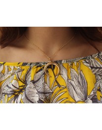 Hazle Solace Horn Necklace// Gold
