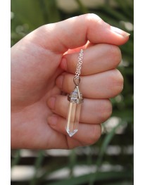 Glass Quartz  Crystal Necklace 