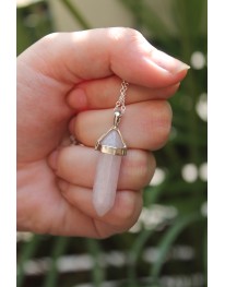 Rose Quartz Crystal Necklace 