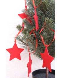 Felt Star Ornament Set // Red