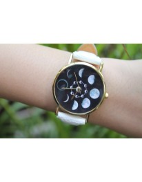 Phases Of The Moon Watch// White 