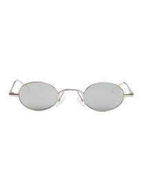 Retro Oval Sunglasses/ Silver