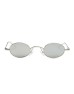 Retro Oval Sunglasses/ Silver