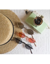 Retro Oval Sunglasses/ Pink