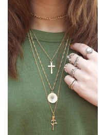 Bastille Coin Layered Necklace 
