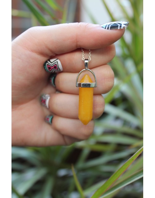 Orange Crystal (Resin/Acrylic) Necklace
