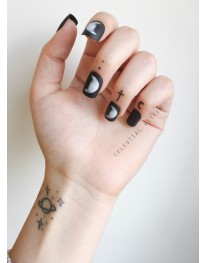 Phases Of the Moon Stick-On Nails 